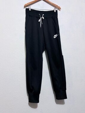 Nike Polyknit Cuff Joggers Womens M Black White AR4403 Holiday 2018
